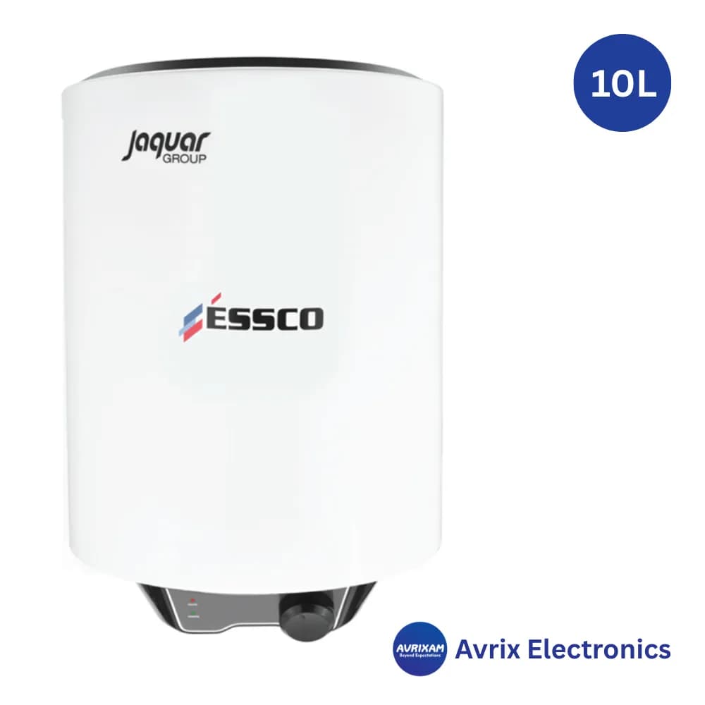 jaquar essco 10l vertical water geyser meta manual vertical white warranty 7 yrs on tank 4 yrs on element 2 year product warranty free installation avrix electronics